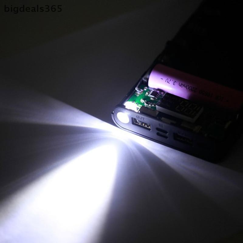 [bigdeals365] 8x18650 Dual USB ไฟฉายที่ใส่กล่อง DIY Shell Case สต็อกใหม่