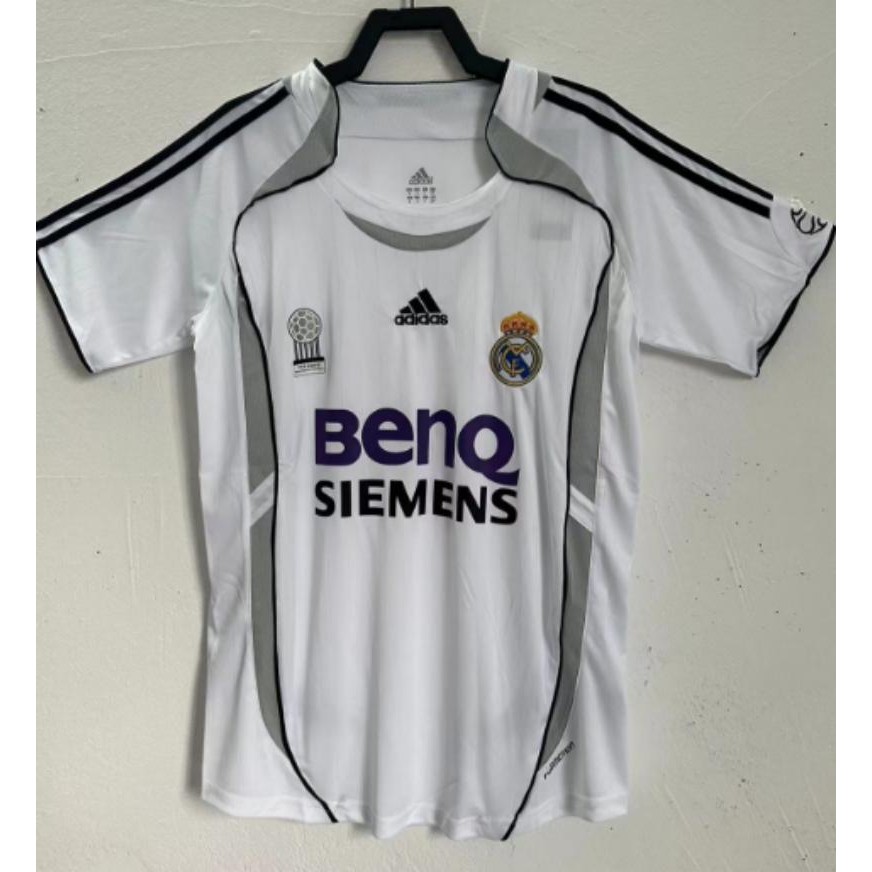 Retro Edition 06/07 เสื้อฟุตบอล Real Madrid Home S-2XL,สามารถเพิ่มชื่อและหมายเลขของคุณได้