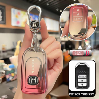 Honda ใหม่พรีเมี่ยมฝาครอบกุญแจรถเหมาะสําหรับ Honda Jazz/Accord/Civic fc-fk/City (ด้านบน)/ Hatchback/CRV/HRV/BRV Remote Key Case พวงกุญแจ