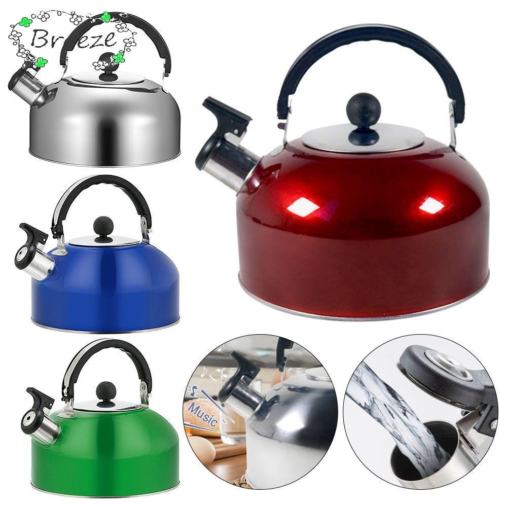 Breeze 3L Whistling กาต้มน้ําสแตนเลสสําหรับโฮมออฟฟิศร้านอาหาร Ergonomic Handle Teakettle