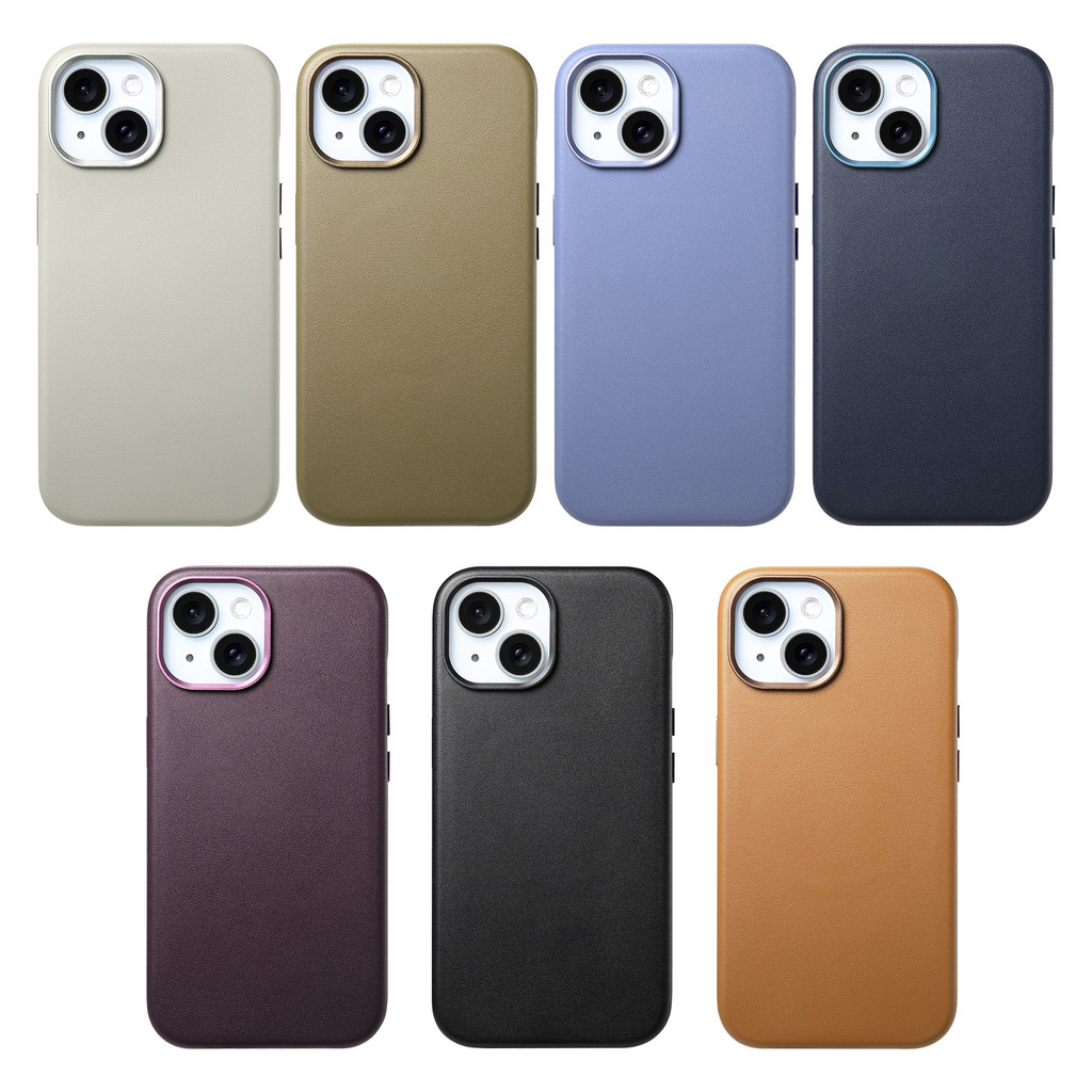 เหมาะสําหรับ iPhone 16Pro เคสโทรศัพท์หนังดูดแม่เหล็ก N52 แม่เหล็กที่แข็งแกร่ง 14/15pro เคสป้องกัน 13 Pro Max กรณี