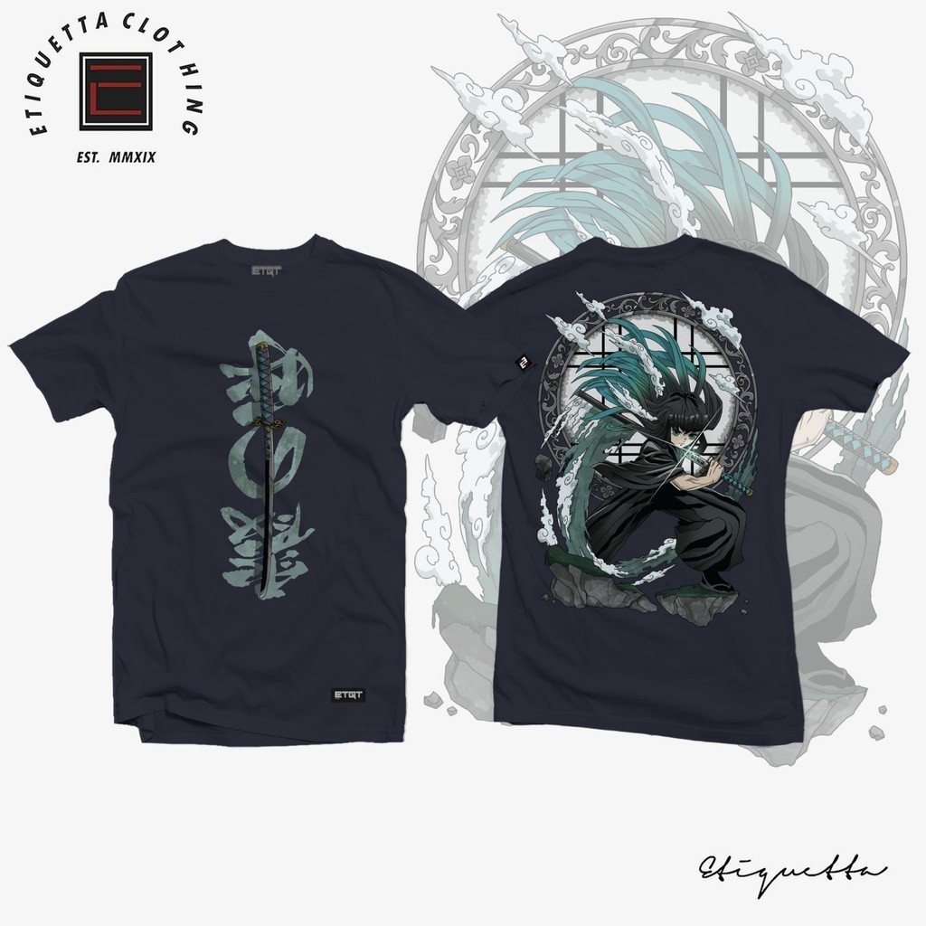 🔥 เสื้อยืด Anime Shirt - Unisex - Etiquetta Co. Demon Slayer - Muichiro Tokito v3 ผ้าคอตตอน
