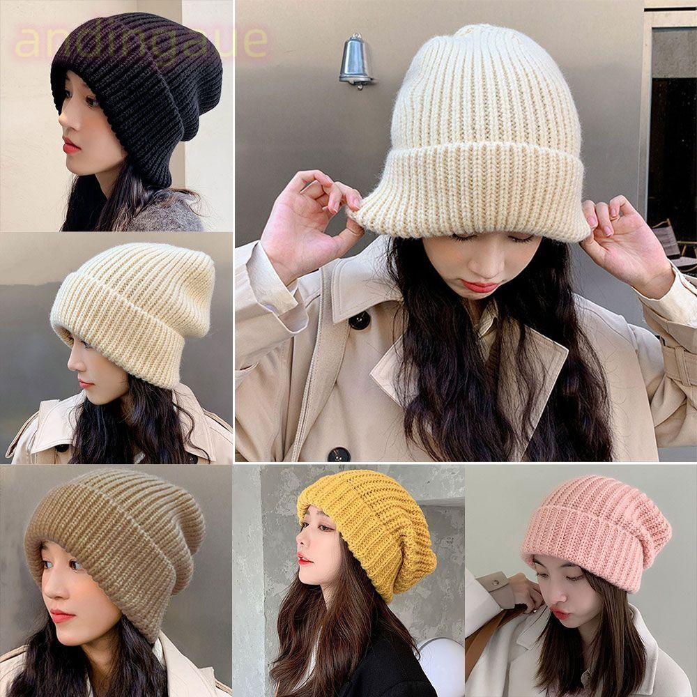 Andin ฤดูหนาวฤดูใบไม้ร่วงหมวกสุภาพสตรีหมวกลําลองผู้หญิง/ผู้ชายอุ่น Bonnet