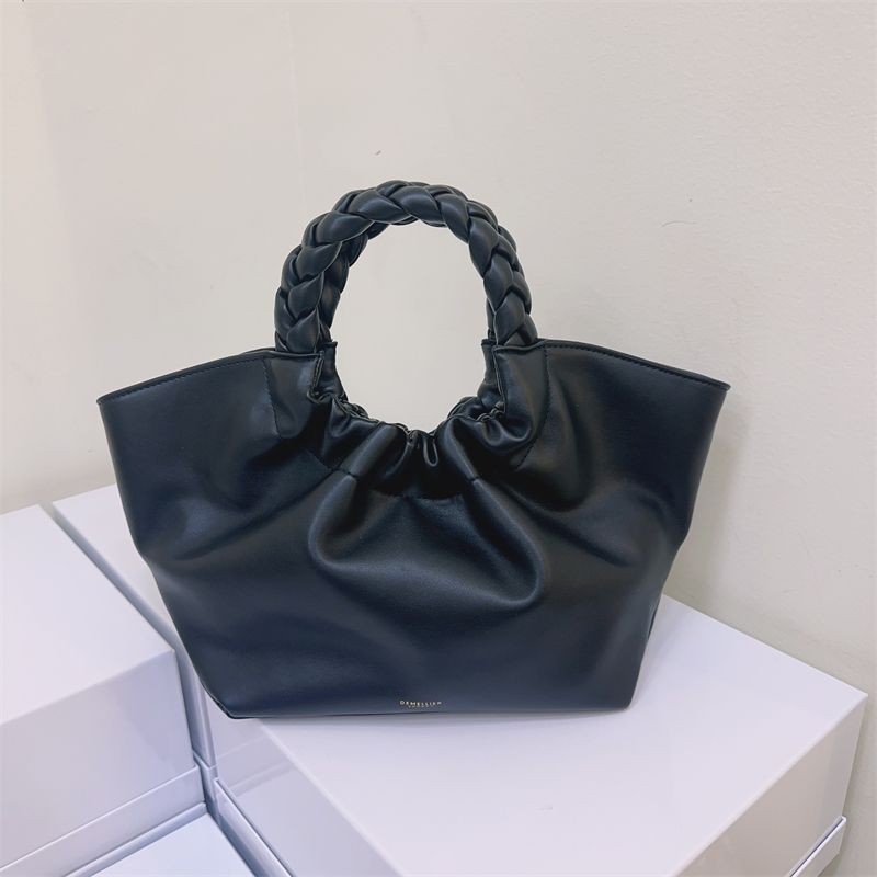 Demellier Cloud Bag กระเป๋าโท้ทหนังแท้ British Niche ทอ High-End Sense Shoulder Messenger Bag