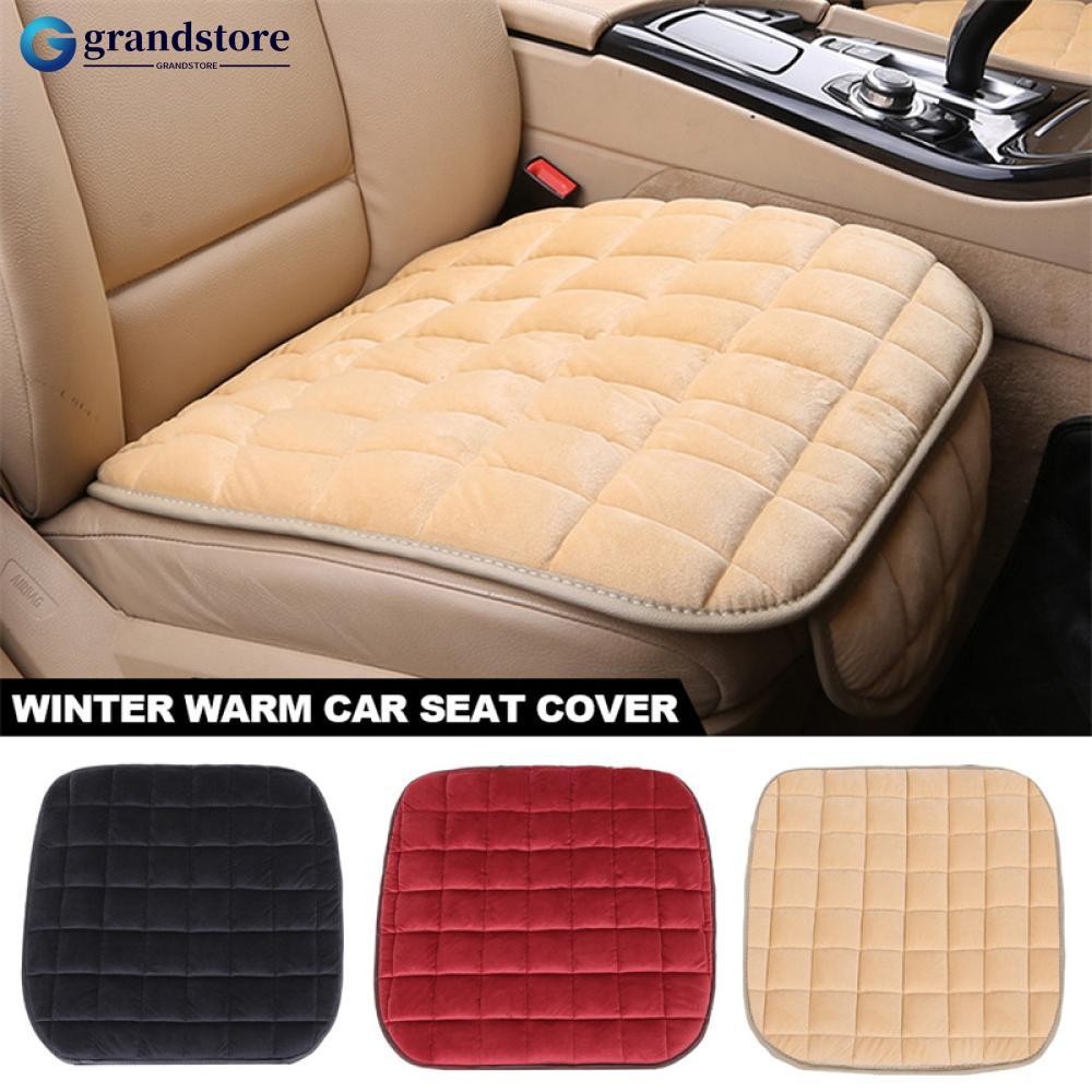 Grandstore ฤดูหนาว Warm Car Seat Cover เบาะรองนั่งรถยนต์ Anti-slip Universal Breathable เก้าอี้ด้านหน้าที่นั่ง Pad Auto Seat Protector L1R8