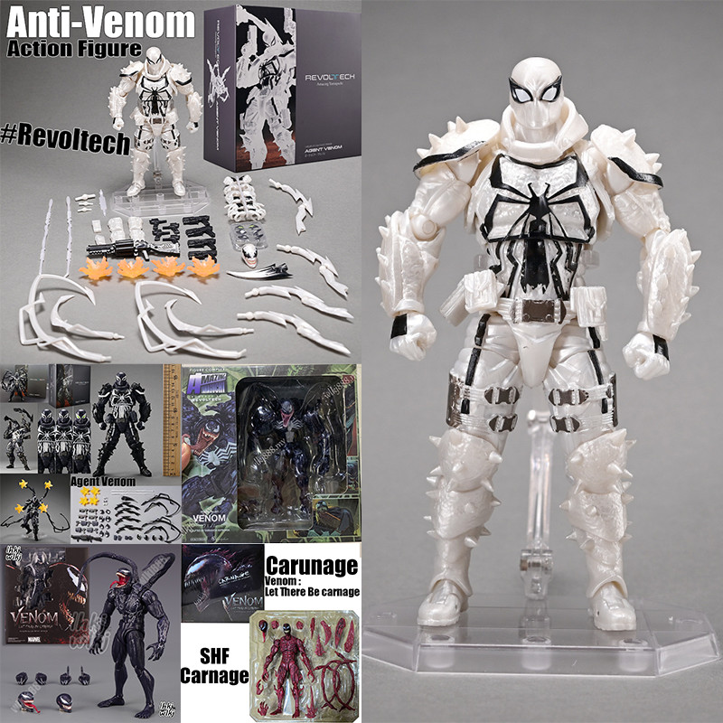 Venom: The Last Dance 2024 Anti Venom Action Figure Agent Venom Revoltech Venom : Let There Be carnage SHF Venom Red Model Doll ข้อต่อที่สามารถเคลื่อนย้ายของเล่น