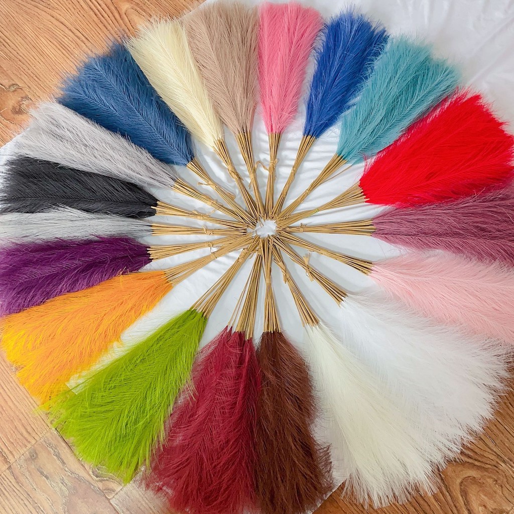 Gradient Color Reed Pampas Grass 55CM ตกแต่งห้องดอกไม้ประดิษฐ์