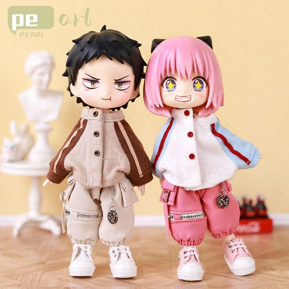 Pearlth 1/12 ซิปกางเกง,เอวยางยืดคุณภาพสูง OB11 Chain Cargo กางเกง,ของเล่นเด็กพร้อมกระเป๋าแฟชั่นหล่อตุ๊กตาBJDอุปกรณ์เสริมสําหรับมอลลี่,GSC,Obitsu 11,Body9