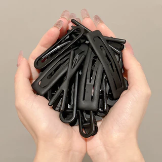 3-6 ชิ้นชุดสีดํา Hairpins ชุดด้านข้าง Bangs คลิป 2024 ใหม่ One-word คลิปสาวอุปกรณ์เสริมผม