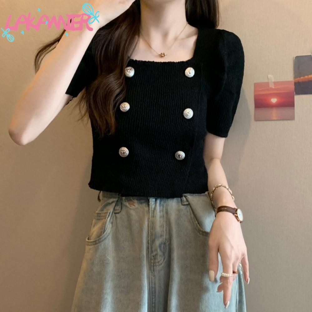 Lakamiergd เสื้อกั๊กสายรัด, เสื้อกั๊กแจ๊กเก็ต, 2024 เสื้อยืดชายหาดถักระบายอากาศฤดูร้อน