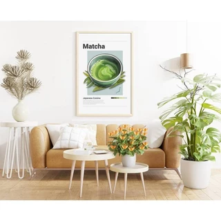 พิมพ์ผ้าใบ Matcha Wall | ศิลปะการตกแต่งผนังโปสเตอร์มัทฉะ