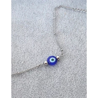 tiny string evil eye bracelet สร้อยคอมือ ตาปีศาจ สายปรับได้ h162