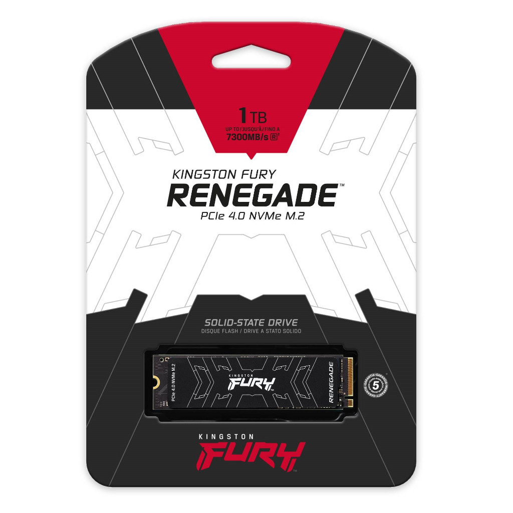 SSD KINGSTON FURY Renegade PCIe 4.0 NVMe SSD M.2 2280 1TB 500GB PS5 Support SFYRS/1000G SFYRS/500G