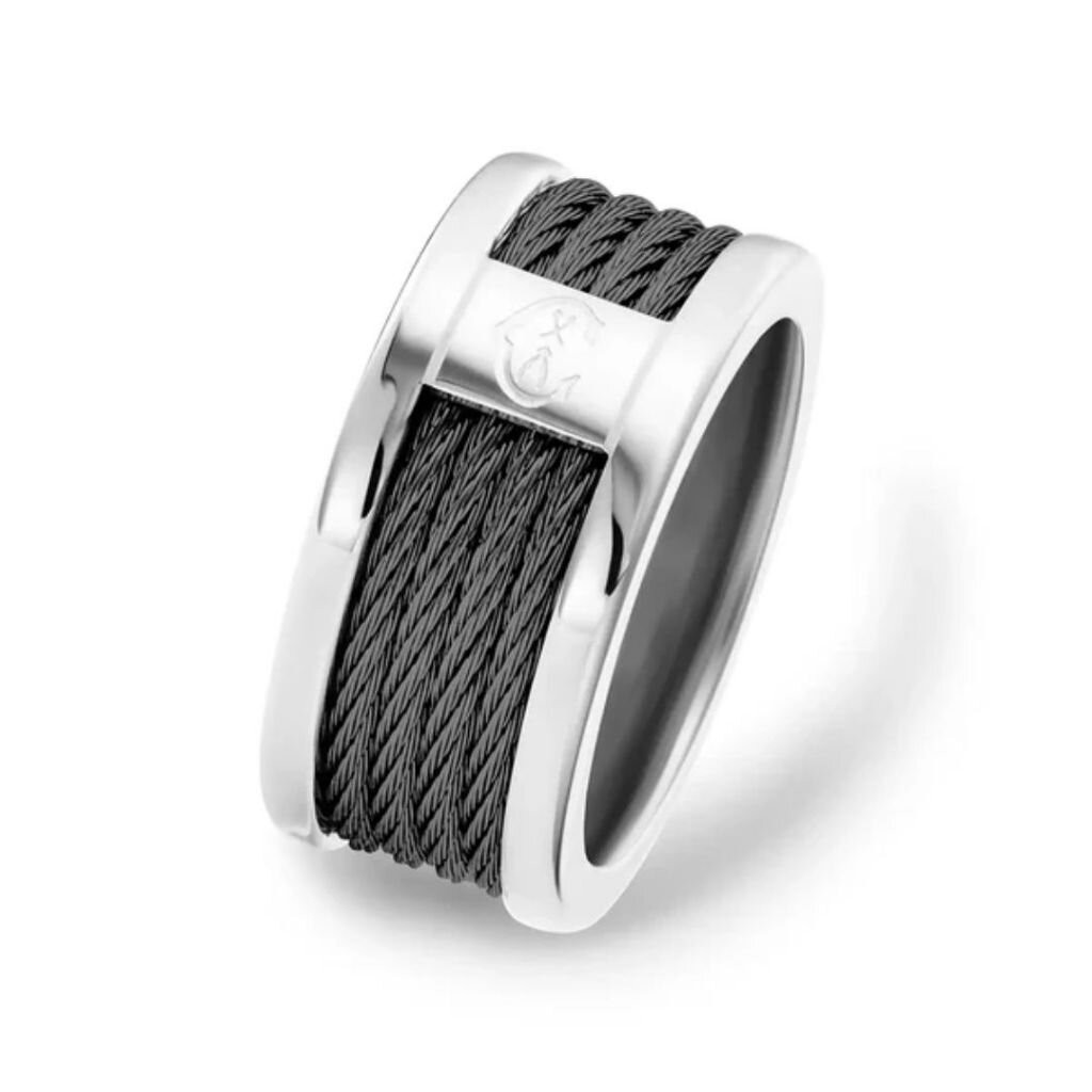 CHARRIOL RING 02-03-1139-0 Steel - Forever - Steel Black PVD Cable