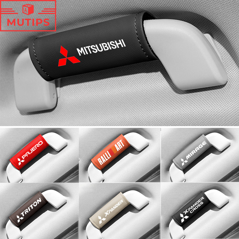 Mitsubishi ถุงมือดึงหลังคารถยนต์ เครื่องหนัง มือจับฝาครอบป้องกัน ประตูรถมือจับ ฝาครอบป้องกัน Xpander Cross Triton Grandis Attrage Mirage Outlander Xforce Pajero Sport ASX