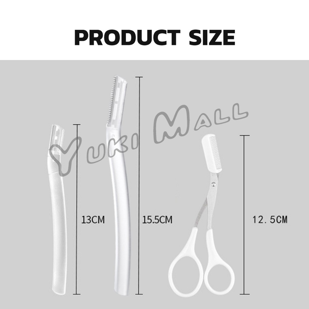 Yuki ที่กันคิ้ว การแต่งทรงคิ้ว มีดโกนขนหน้า มีดตัดคิ้วสำหรับผู้เริ่มต้น eyebrow razor - รูปที่ 5