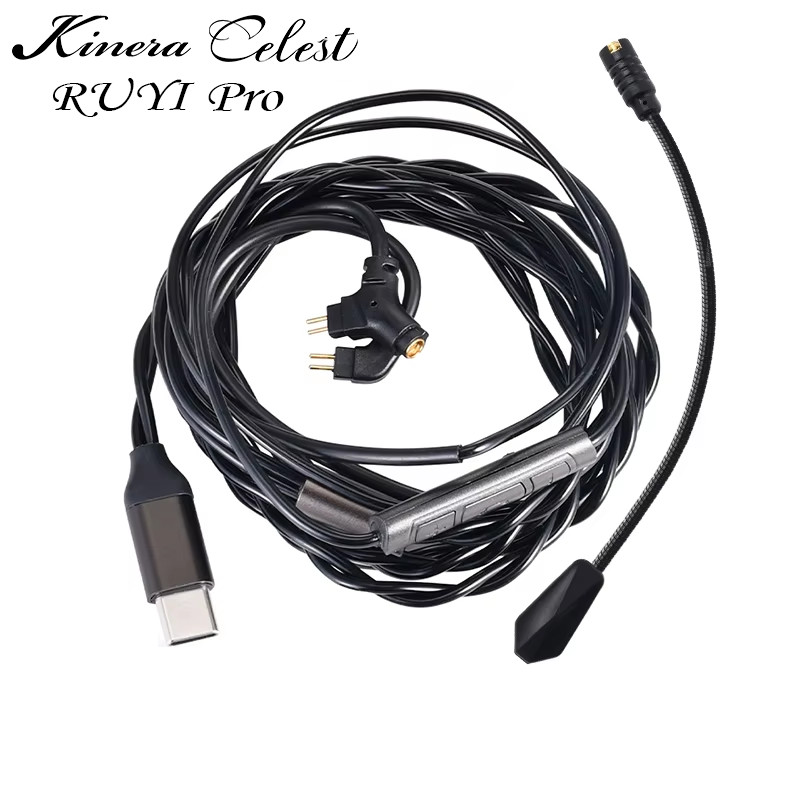 Kinera Celes Ruyi Pro พร้อม DSP USB-C สายหูฟังที่ถอดออกได้ Boom 0.78 มม.MMCX Mic IEMs Esports ชุดหูฟัง