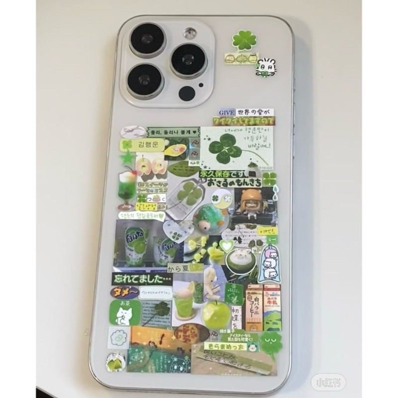 Green Apple Four-leaf Clover เหมาะสําหรับ Apple 15/14/13promax เคสโทรศัพท์ 12/11pro Soft Case xr/xs Creative 7/8 เคสโทรศัพท์