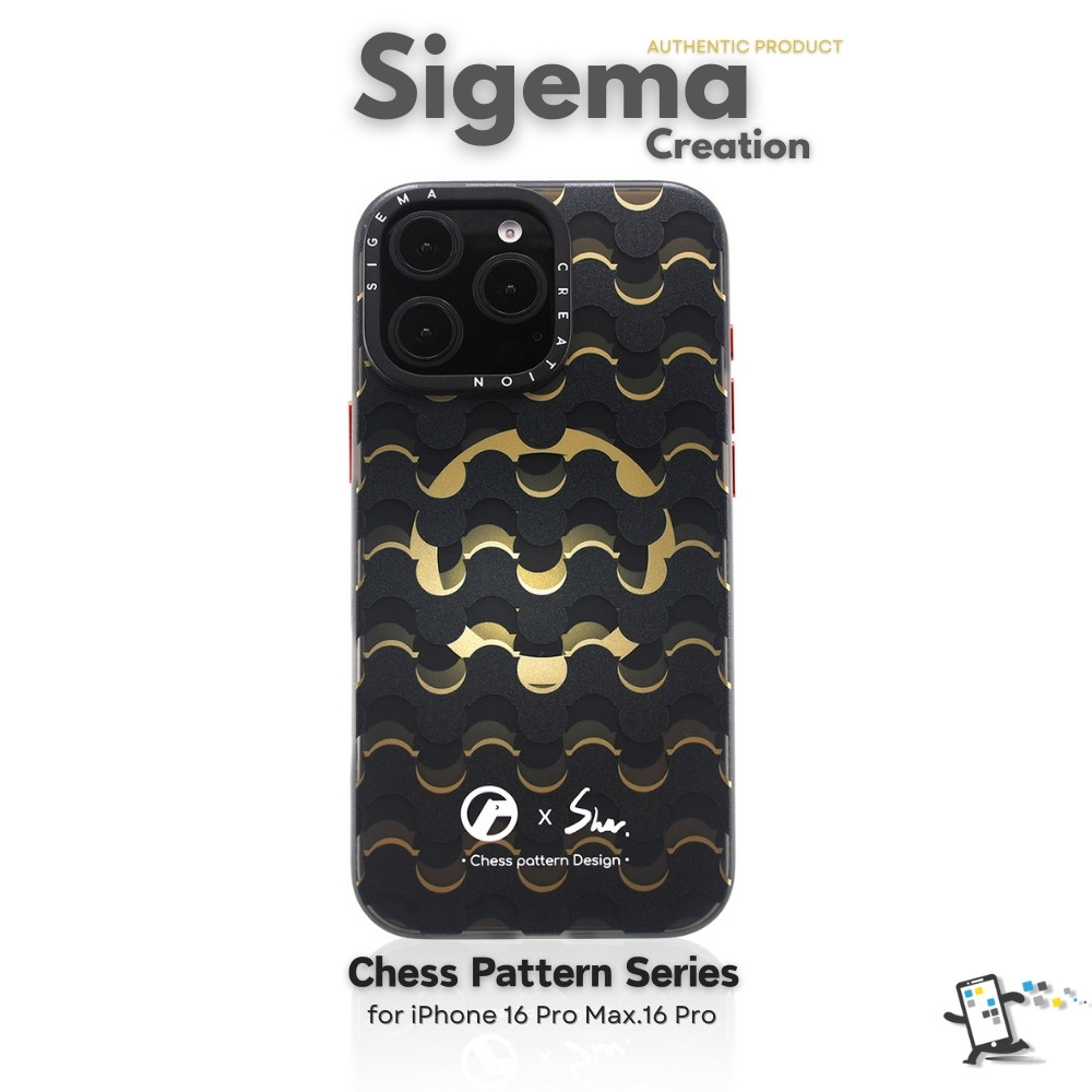 Sigema Creation Chess Pattern Series เคสสำหรับ iPhone 16 Pro Max และ iPhone 16 Pro