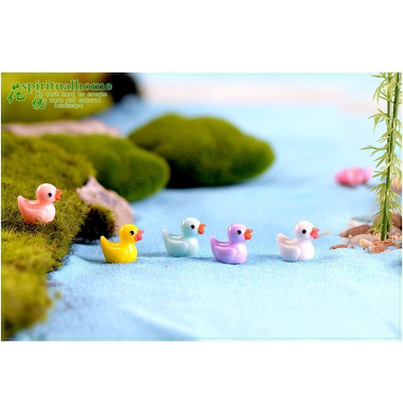 พร้อมส่งในไทย! ตุ๊กตาจิ๋ว เป็ดหลากสี  – ตกแต่งสวนถาด/เค้ก/บ้าน DIY ใช้งานสะดวก G2920 ราคา ถูกที่สุด ดีลบีเคเค แกลเลอรีภาพที่ 5