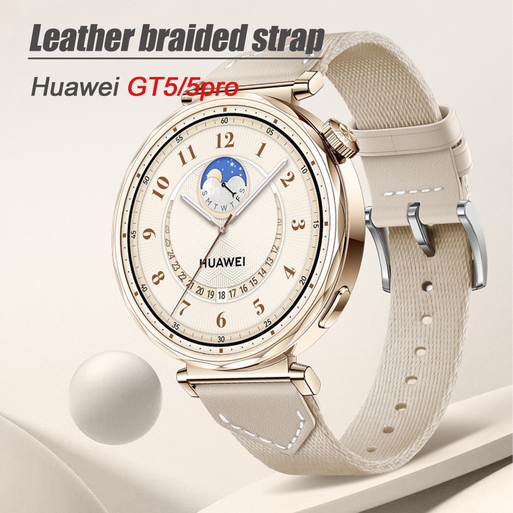 18 มม.สายคล้องคอคอมโพสิตสําหรับนาฬิกา Huawei GT 5 4 41 มม.หนังสร้อยข้อมือกีฬาสําหรับ Huawei GT5 pro 42 มม.สายรัดข้อมือ