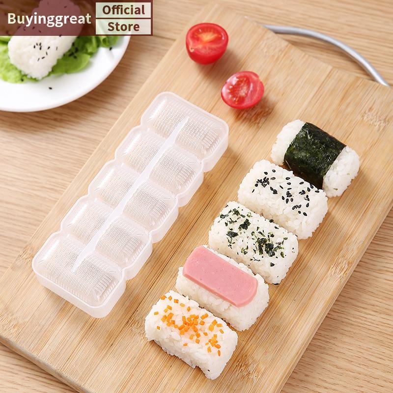 Tst 5 ม้วนเครื่องทําซูชิแม่พิมพ์ซูชิญี่ปุ่น Nigiri แม่พิมพ์ซูชิข้าวปั้น Bento เครื่องมือ SG