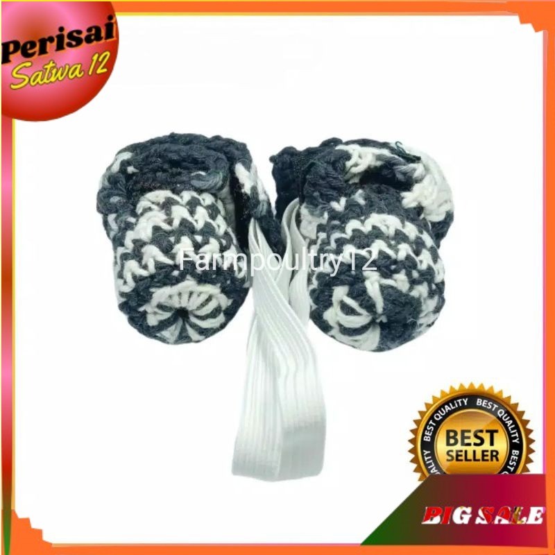 1 PAIR OF KNITTED TAJI WRAPS CHICKEN SPUR WRAPS