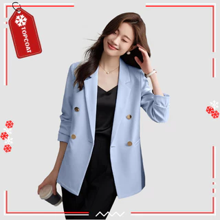 TOPCOAT เบลเซอร์หญิง สูทผู้หญิง (Blazer02) 4 กระดุมทอง (1 ตัว) Size : S-3XL