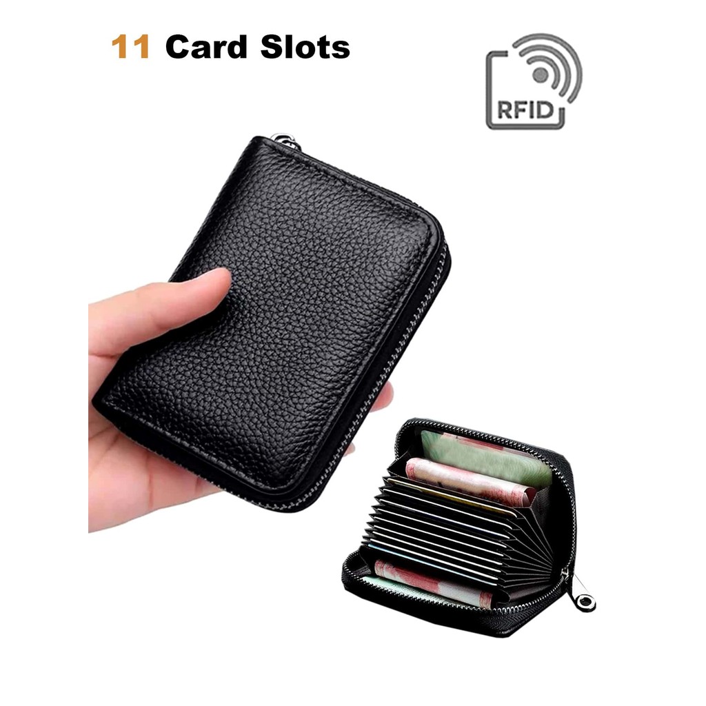 ธุรกิจผู้ถือบัตรกระเป๋าสตางค์ Multi Card ผู้ถือกระเป๋าเหรียญ Multi-Card Card Organizer สําหรับผู้ชายและหญิงและ LadieCredit การ์ด RFID Blocking ถือใบอนุญาต
