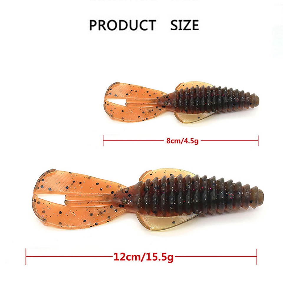 Walk FISH 4.5g/15.5g Soft Lure Outdoor Multicolor Silicone Biomimetic Alien Fan-shaped Bait — صورة 2