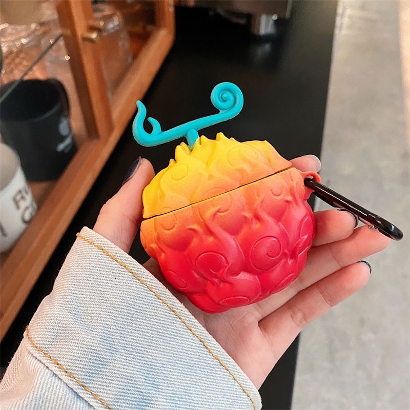 3D Devil Fruit ปลอกซิลิโคนสําหรับ AirPods 1 2 3 4 ANC รูปที่ 6