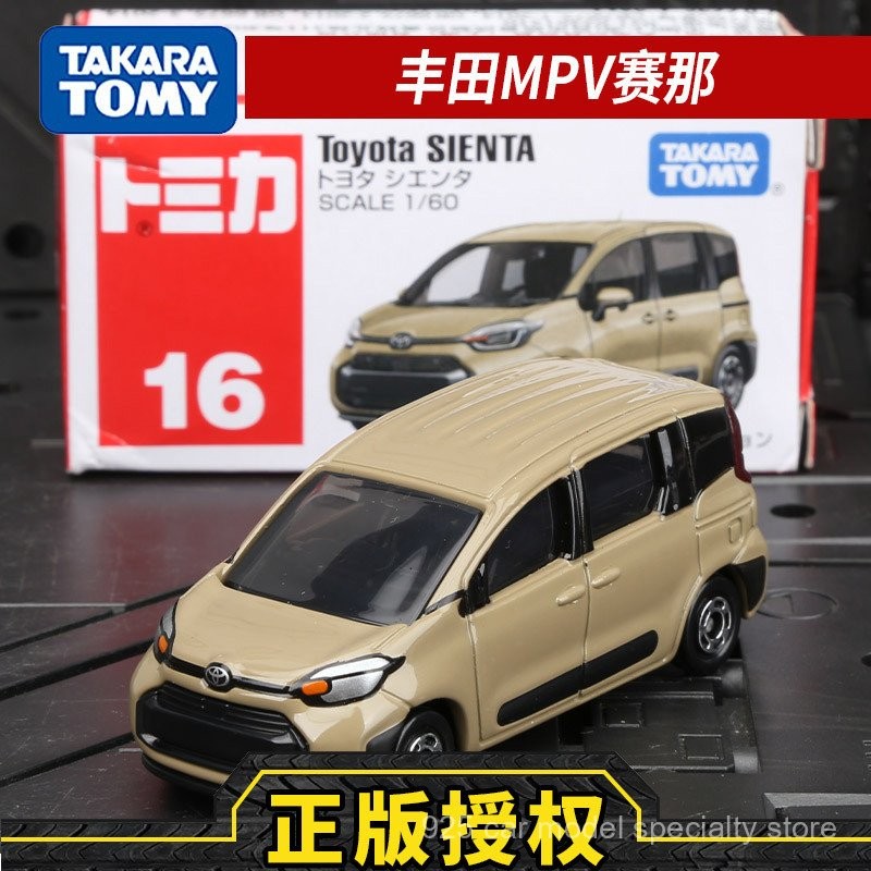 TOMY TOMICA รถหมายเลข16โตโยต้า SIENTA รุ่นรถมินิ MPV ของเล่นเด็ก gmuz