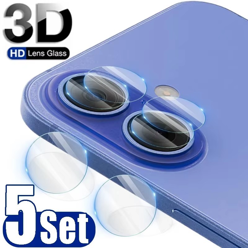 5-1sset ฟิล์มกระจกนิรภัยเลนส์สําหรับ iPhone 16 - สําหรับ iPhone 16 series ฟิล์มด้านหลัง - กระจกเลนส์