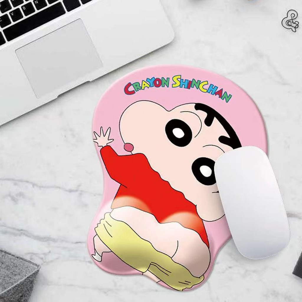 แผ่นรองเมาส์ เครยอนชินจัง Mouse Padพีซีแผ่นรองเมาส์เล่นเกมสำหรับที่รองรับเพื่อพักข้อมือเมาส์สำหรับเล
