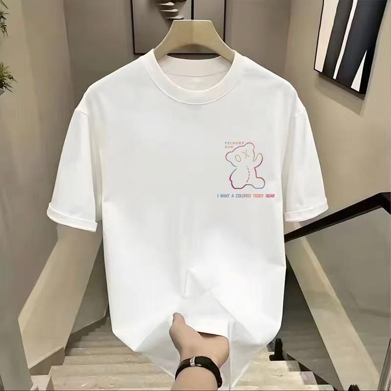 เสื้อยืดผ้าฝ้ายมาใหม่เสื้อยืดผู้ชายและผู้หญิง100% สวมใส่สบาย เรียบหรู เสื้อยืดแขนสั้นผู้ชายผ้าไหม unisex ผ้าสำลี คอกลม