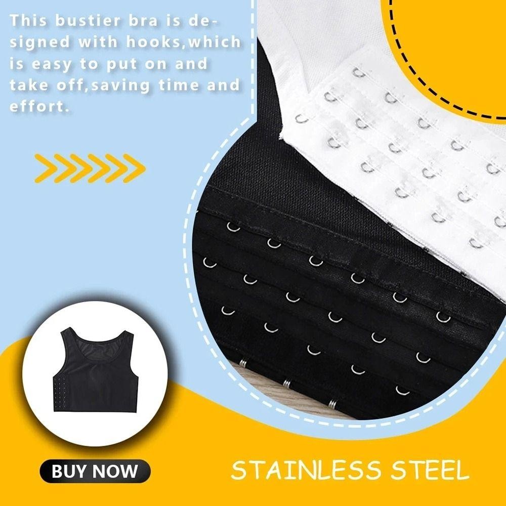 Turem 1 ชิ้น Chest Shaper, Trans เลสเบี้ยนเลสเบี้ยนเสื้อทอม, เสื้อกั๊กแบนเต้านมรัดตัวชุดชั้นใน Breast Binder - รูปที่ 5