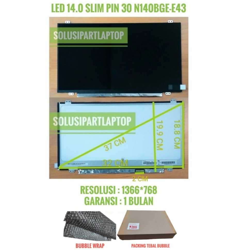 LED 14.0 SLIM PIN 30 B140XTN02.A NT140WHM-N44 LTN140AT29 M140NWR4 R2 N140BGE-E53 N140BGE-EB3