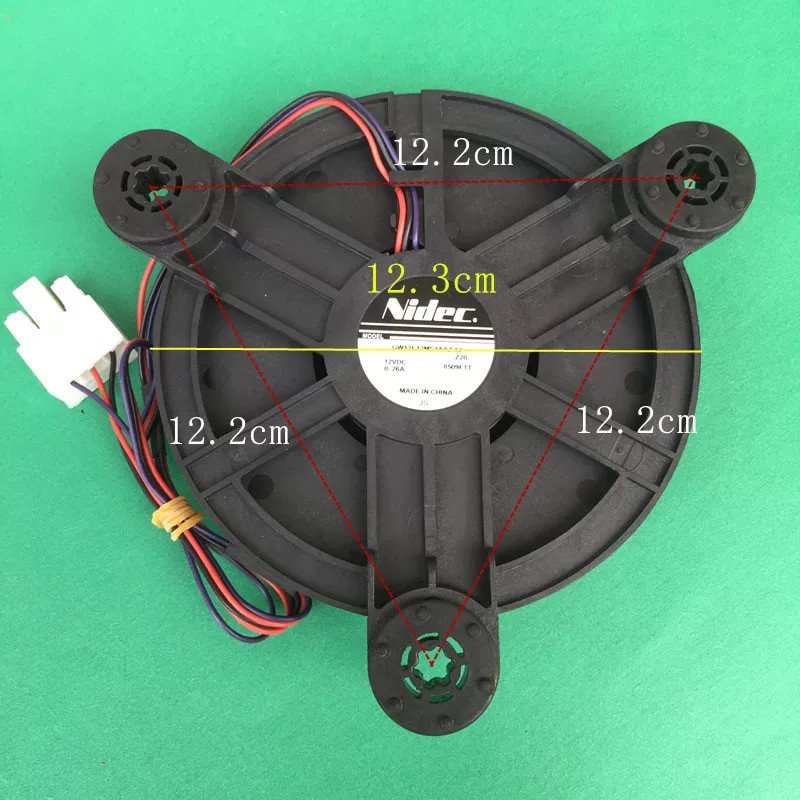เหมาะสําหรับ Haier ตู้เย็นพัดลมระบายความร้อน NIDEC GW12E12MS1AAZ-52 12V 0.26A พัดลม