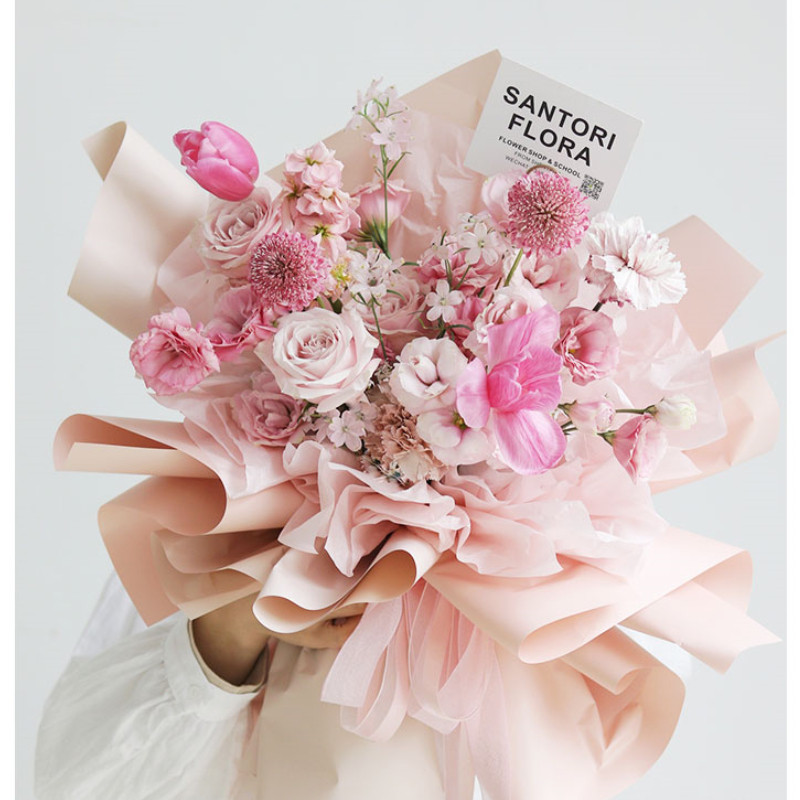 กระดาษห่อช่อดอกไม้เกาหลีกันน้ำ กระดาษแพ็คเกจพรีเมียมสไตล์โคเรีย สำหรับงานแฮนด์เมดและตกแต่ง - รูปที่ 7