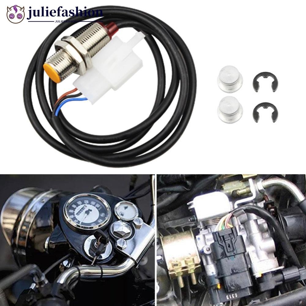 JULIEFASHION 12 V รถจักรยานยนต์เซนเซอร์ 2 แม่เหล็กสําหรับ ATV สกู๊ตเตอร์ดิจิตอลวัดระยะทาง Speedomete