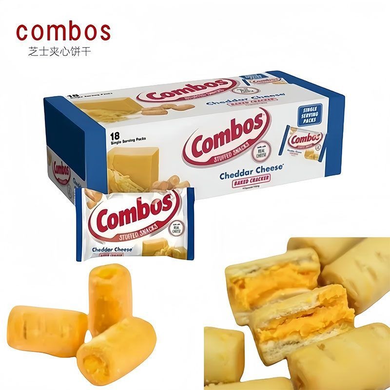 US ขนม BTS นําเข้า Star Combos Combos Cheddar Cheese Sandwich Roll Cheese Biscuits US ขนมนําเข้า 25.