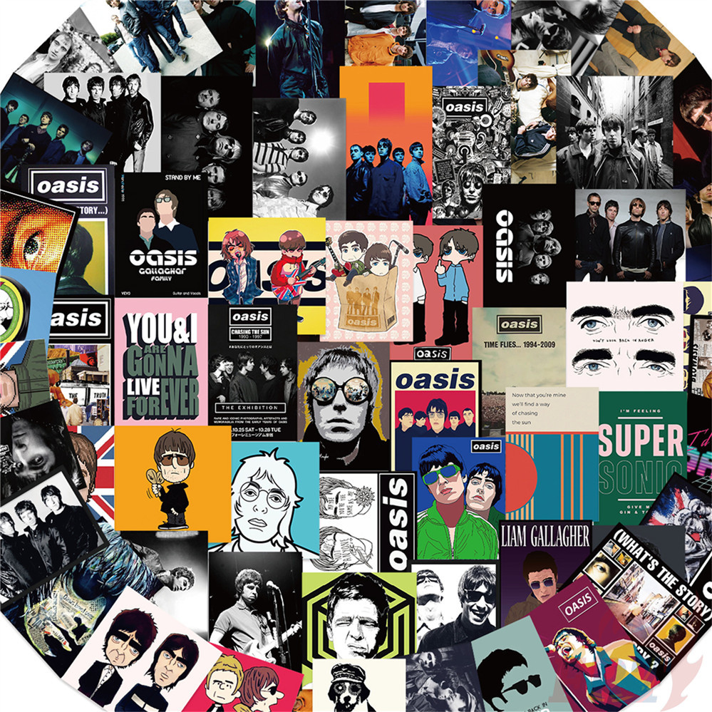100ชิ้น/เซ็ต ❉ Oasis Series 02 สติ๊กเกอร์โปสเตอร์ Mini Rock Band ❉ แฟชั่นสติ๊กเกอร์ DIY กันน้ํา Dood