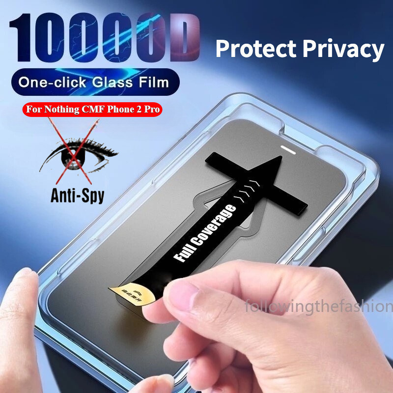 ฟิล์มเสริมอัตโนมัติ Applicator HD Anti-Spy ความเป็นส่วนตัวกระจกนิรภัยสําหรับ Nothing CMF โทรศัพท์ 2 Pro 1 2025 คลุมทั้งหมดปกป้องหน้าจอเพียงคลิกเดียวติดตั้งป้องกันฝุ่นฟรี