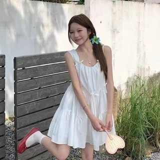 เดรสหวานโบว์ ทรงกว้างเกาหลี ละมุนทุกองศา