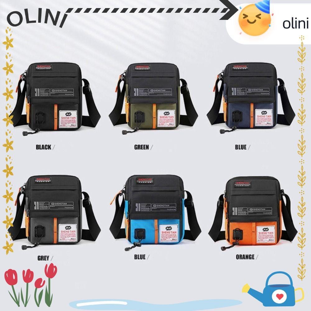 โอลินี กระเป๋าสะพายไหล่ผู้ชาย,มัลติฟังก์ชั่กันน้ํา ค โรสบอดี กระเป๋า,ถุงเก็บ6สีความจุขนาดใหญ่ไนล่อนกระเป๋า ผู้สื่อสาร