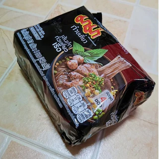 มาม่าซอง เส้นเล็กก๋วยเตี๋ยวเรือ มีซอสเผ็ด 87 กรัม (แพ็ก 4 ซอง และ แบบ 1 ซอง)