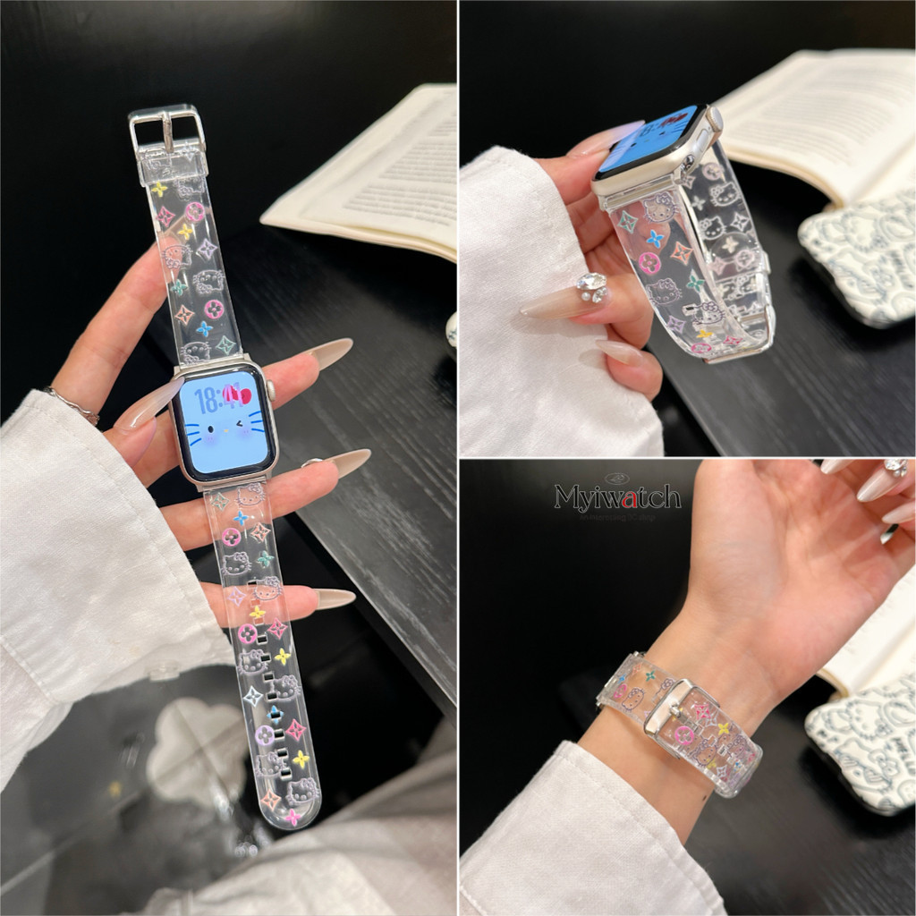 โปร่งใส Glitter Soft TPU สําหรับ iWatch Series Ultra 10 9 รูปที่ 6