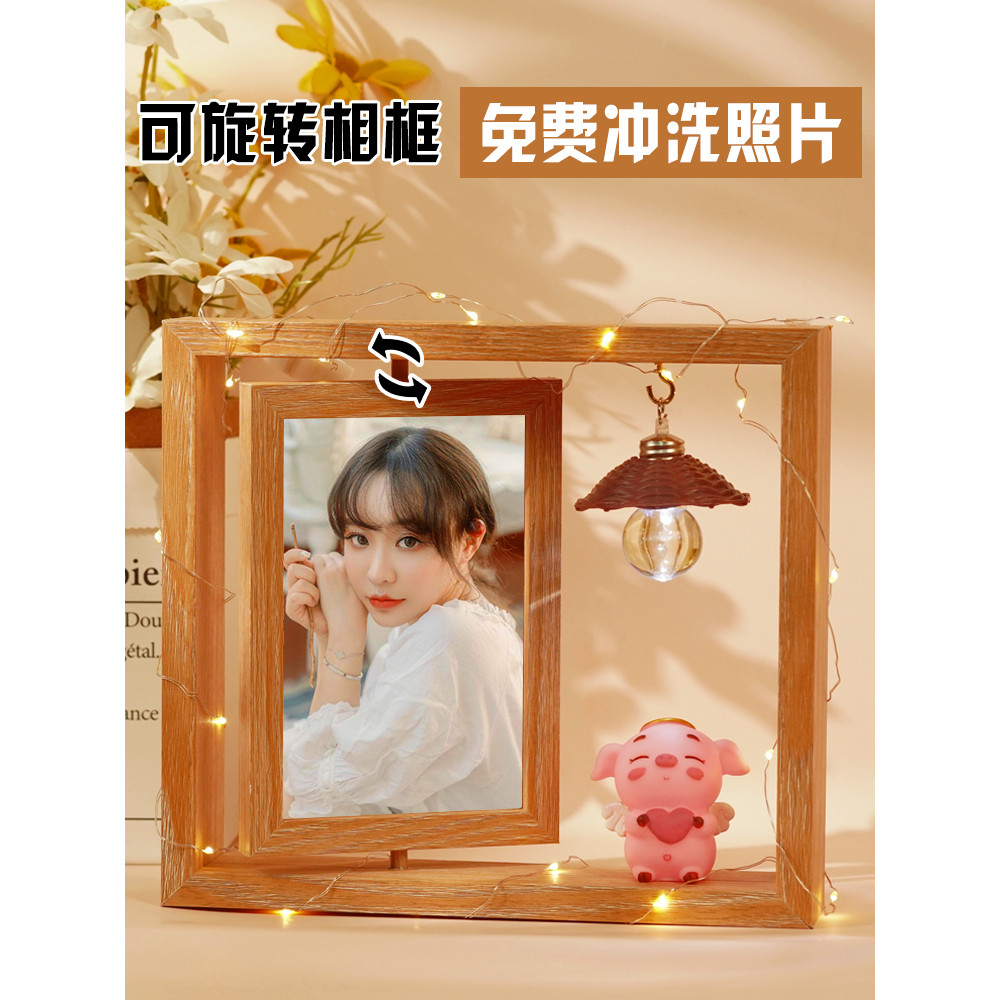 ทําภาพสองด้านสร้างสรรค์ของขวัญคู่ตารางกรอบรูปที่ระลึก20เซนติเมตรเครื่องประดับ6อัลบั้มรูปกรอบภาพที่กํ