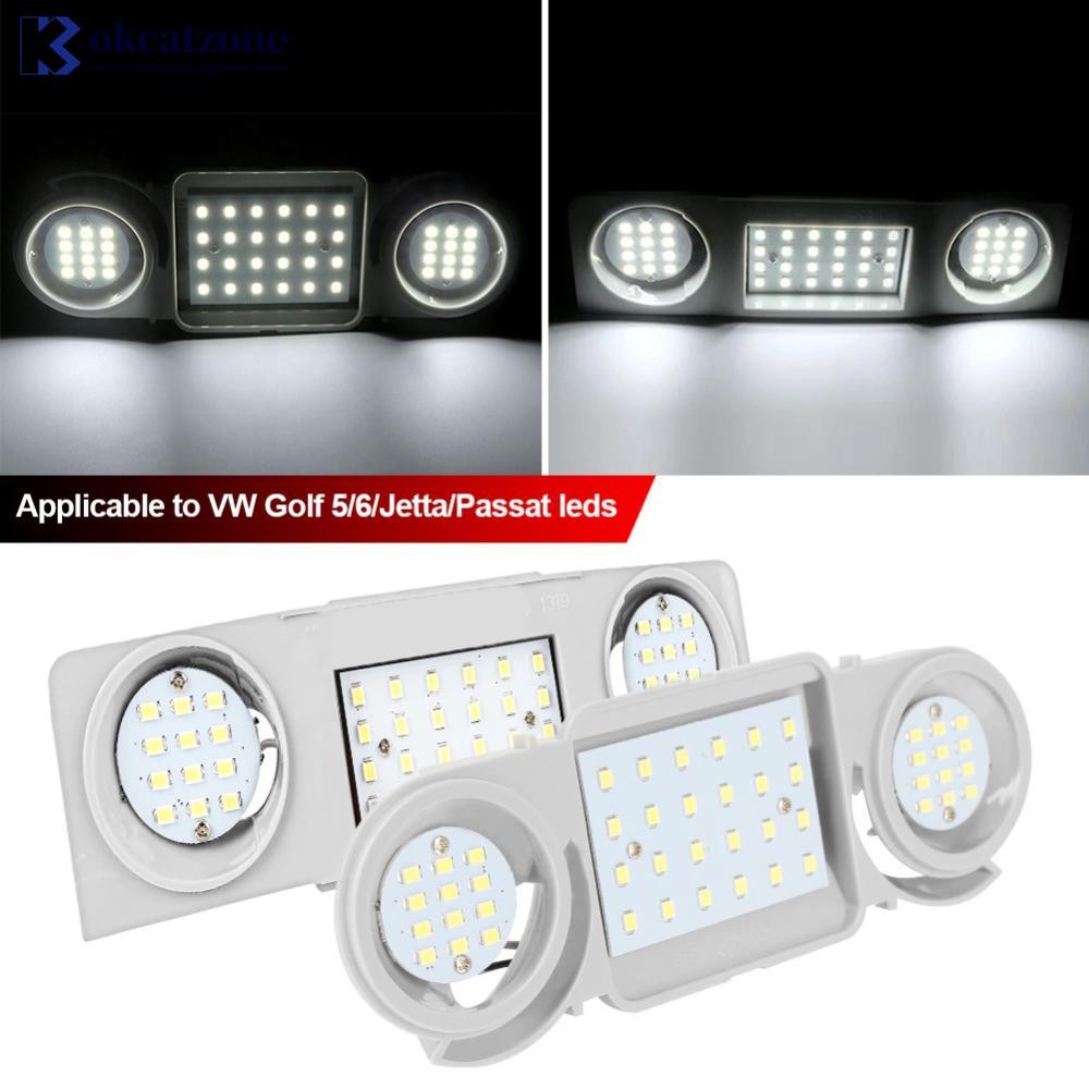 OKCATZONE 12V ภายในรถโดมไฟอ่านหนังสือ LED โคมไฟสําหรับ Volkswagen VW Passat B6 B5 B7 CC Golf 4 5 6 ท