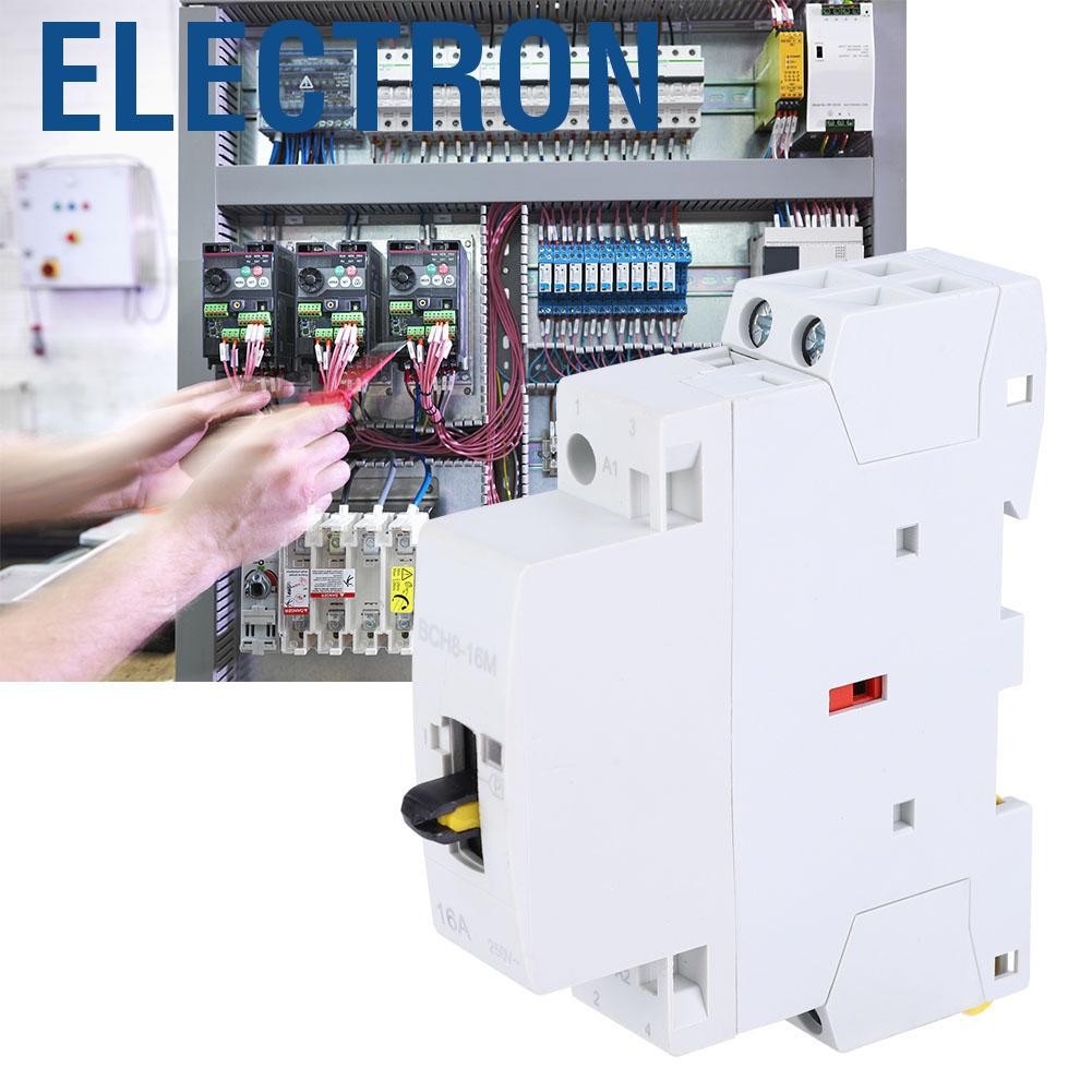 Electron000-th 2P16A คอนแทคเลนส์ AC Electric พร้อมฟังก์ชั่นการควบคุมด้วยตนเองสำหรับการสร้างไฟฟ้า 230